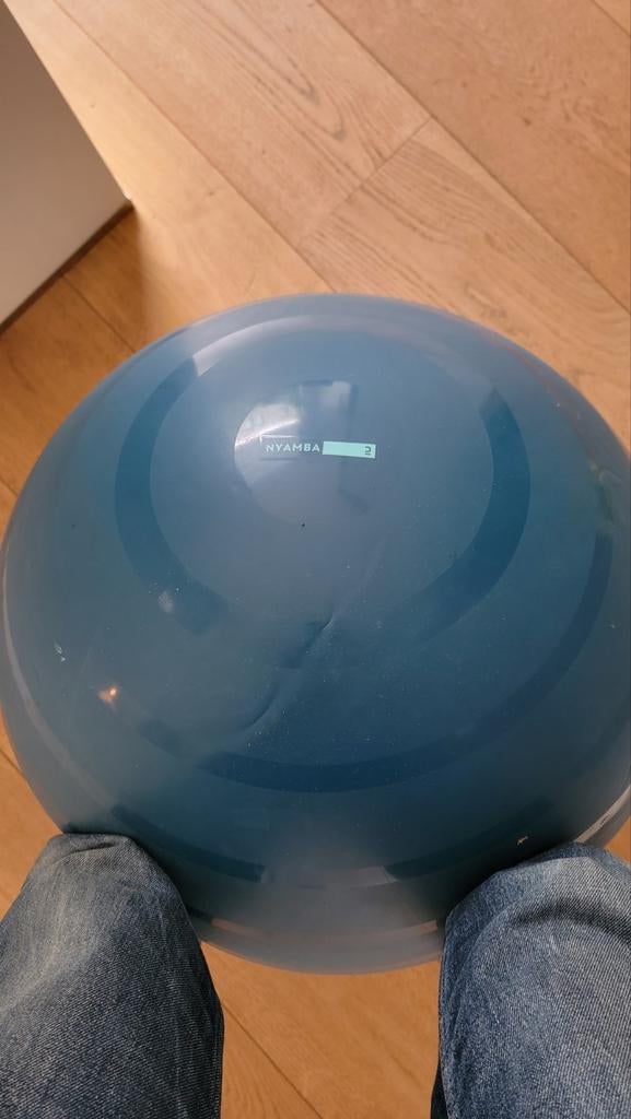 Nyamba Fitnessbal / Gymbal - Maat 2 (Blauw), Ophalen, Gebruikt, Buik, Fitnessbal
