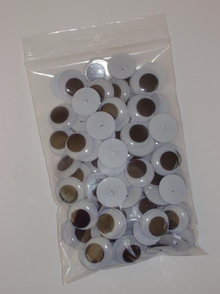 Opnaaibare wiebeloogjes 20 mm rond, Nieuw, Applicatie, Ophalen of Verzenden, Linschoten