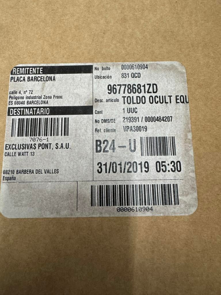 Hoedenplank/rolhoes Citroën C4 Grand Picasso, Auto-onderdelen, Interieur en Bekleding, Citroën, Nieuw, Ophalen of Verzenden, NA