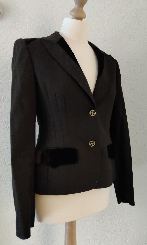 Rena Lange colbert donkerbruin truffle, Kleding | Dames, Jasjes, Kostuums en Pakken, Zo goed als nieuw, Jasje, Maat 38/40 (M)