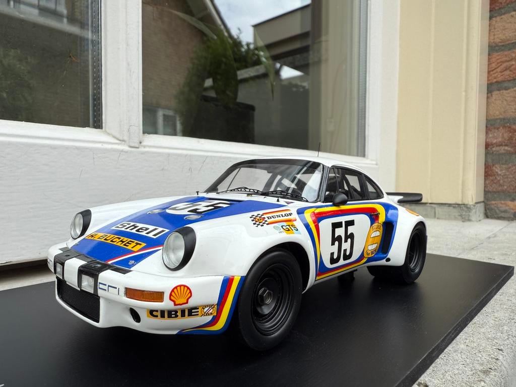 1:18 Porsche 911 RSR #55 LeMans 1975 Spark 18S289, Overige merken, Auto, Models@sparkmodel.com, Ophalen of Verzenden