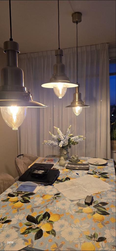 Ikea Ottava lampen, 3 stuks, Ophalen of Verzenden, Zo goed als nieuw, Glas, 50 tot 75 cm