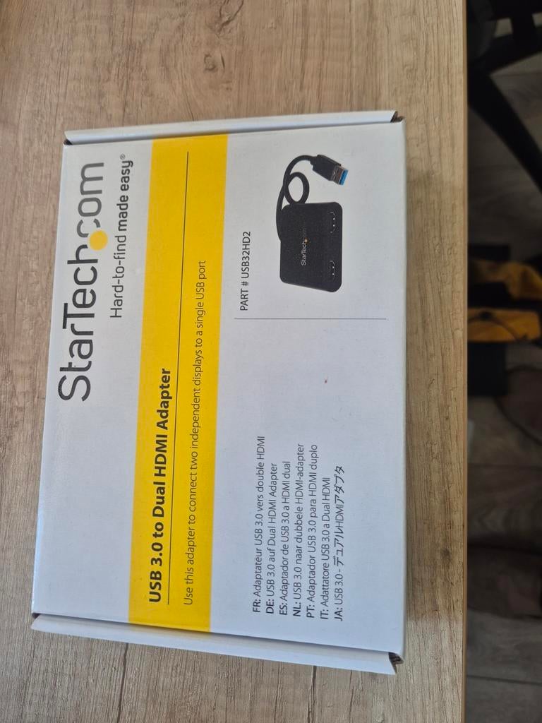 StarTech USB 3.0 naar Dual HDMI Adapter - Zo goed als nieuw, Computers en Software, Pc- en Netwerkkabels, Ophalen of Verzenden