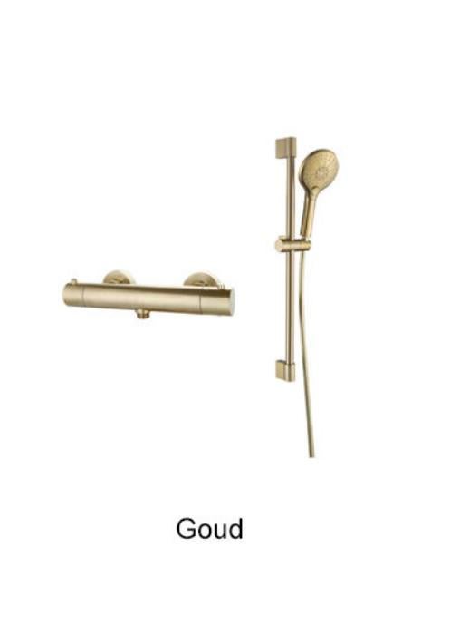 Douchekraan geborsteld goud nieuw in doos, Ophalen of Verzenden, Nieuw, Douche