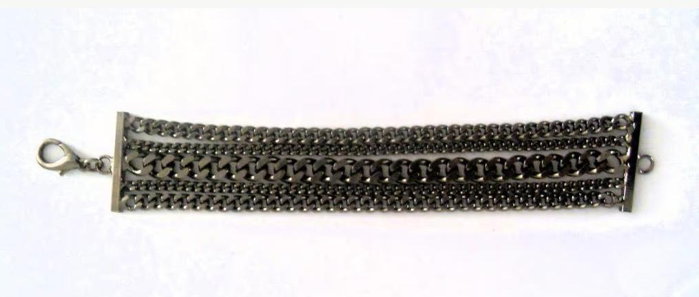 stoere armband / grijs armbandje / 5 in 1, Ophalen of Verzenden, Zo goed als nieuw, Grijs, Overige materialen