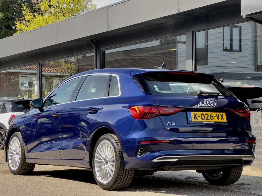 Audi A3 Sportback 35 TFSI AUT7 EDITION 97D.KM NAVI AIRCO DIG, 4 cilinders, Traction-control, Blauw, Origineel Nederlands