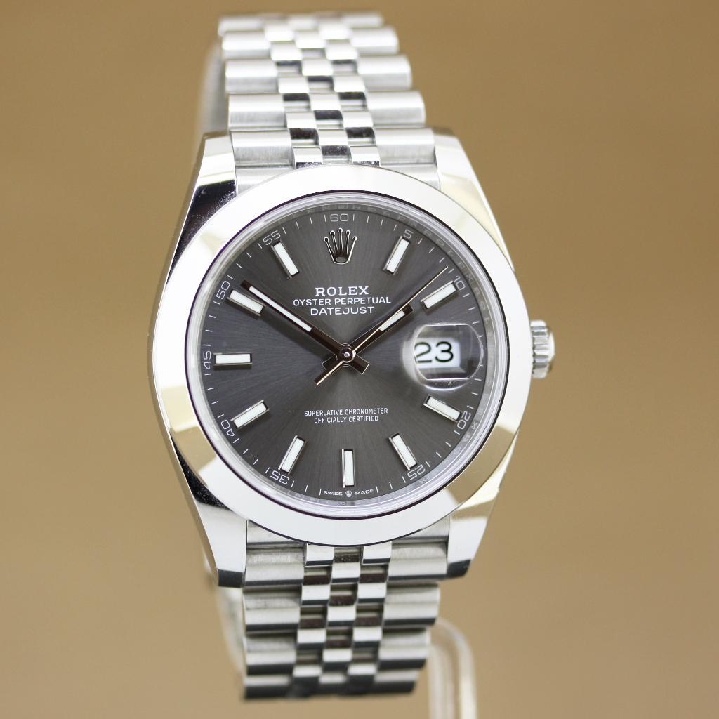 Rolex Datejust 41 126300 Dark Rhodium Jubilee, Staal, Polshorloge, Ophalen of Verzenden, Zo goed als nieuw