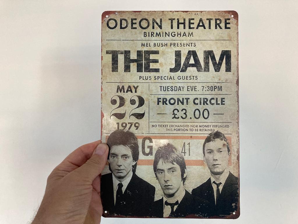 The jam poster metaal, Verzamelen, Posters, Ophalen of Verzenden, Nieuw, A1 t/m A3, Film en Tv