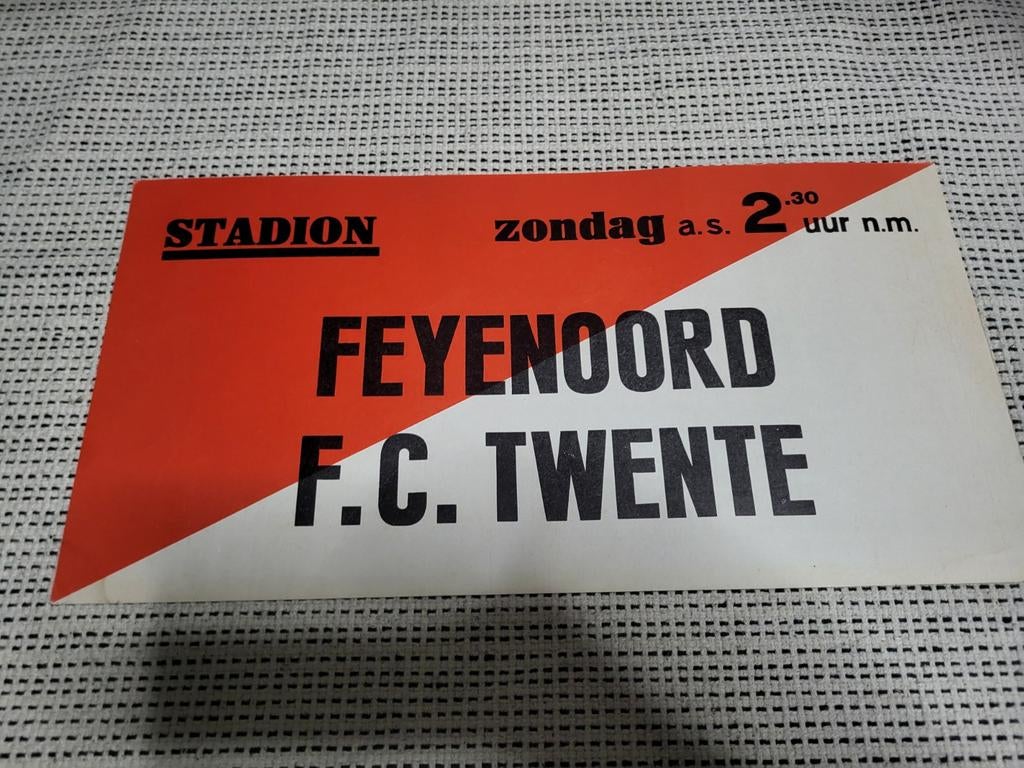 Hele oude tramkaart RET van feyenoord tegen fc twente, Verzamelen, Sportartikelen en Voetbal, Ophalen of Verzenden, Gebruikt, F.C. Twente