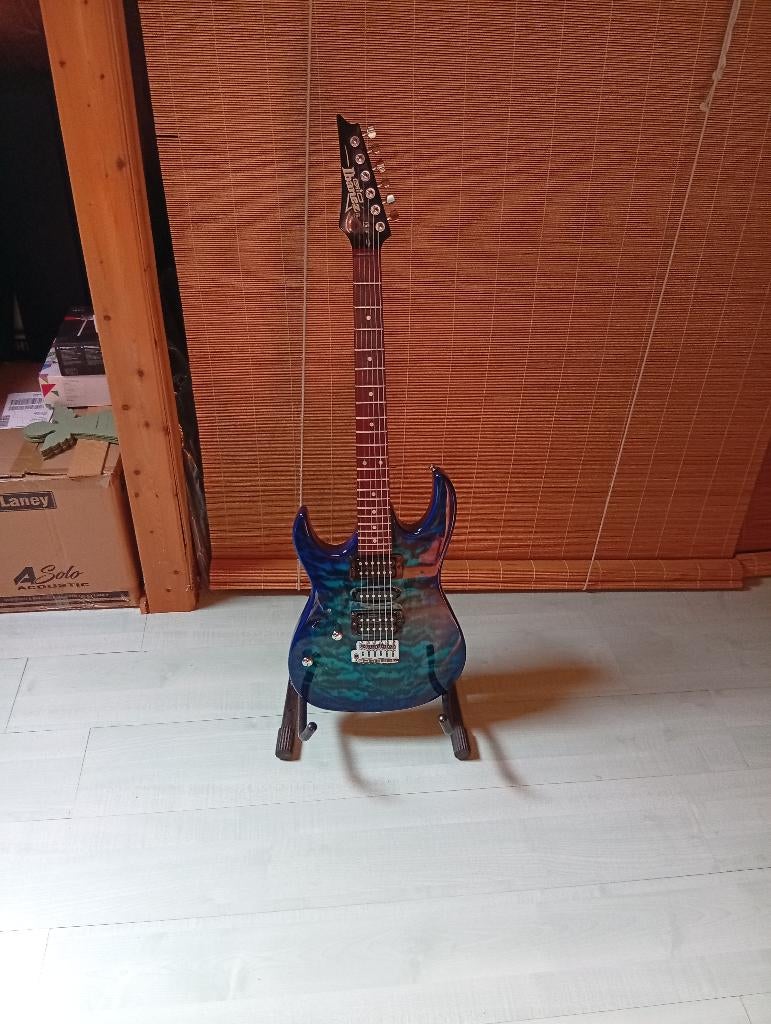 linkshandige IBANEZ GRX 70QA + fender versterker mustang 1, Ophalen, Ibanez, Met versterker, Zo goed als nieuw