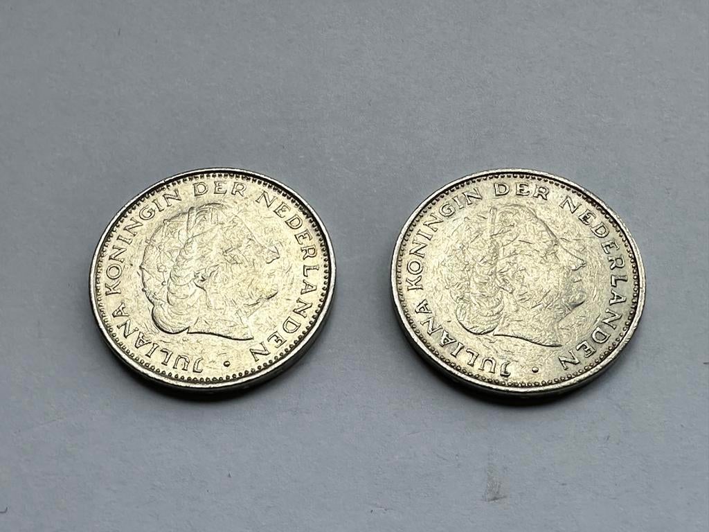 2x 2½ Gulden munt 1969 - Koningin Juliana, Postzegels en Munten, Munten | Nederland, Koningin Juliana, Verzenden, Zilver, Losse munt