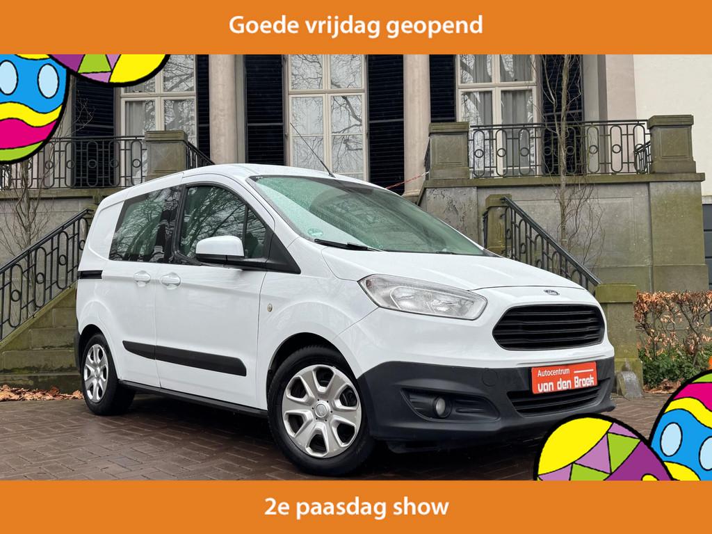 Ford Transit Courier 1.0 101Pk Navi Camera Airco Stoelverwar, 101 pk, Gebruikt, Overige carrosserieën, Wit