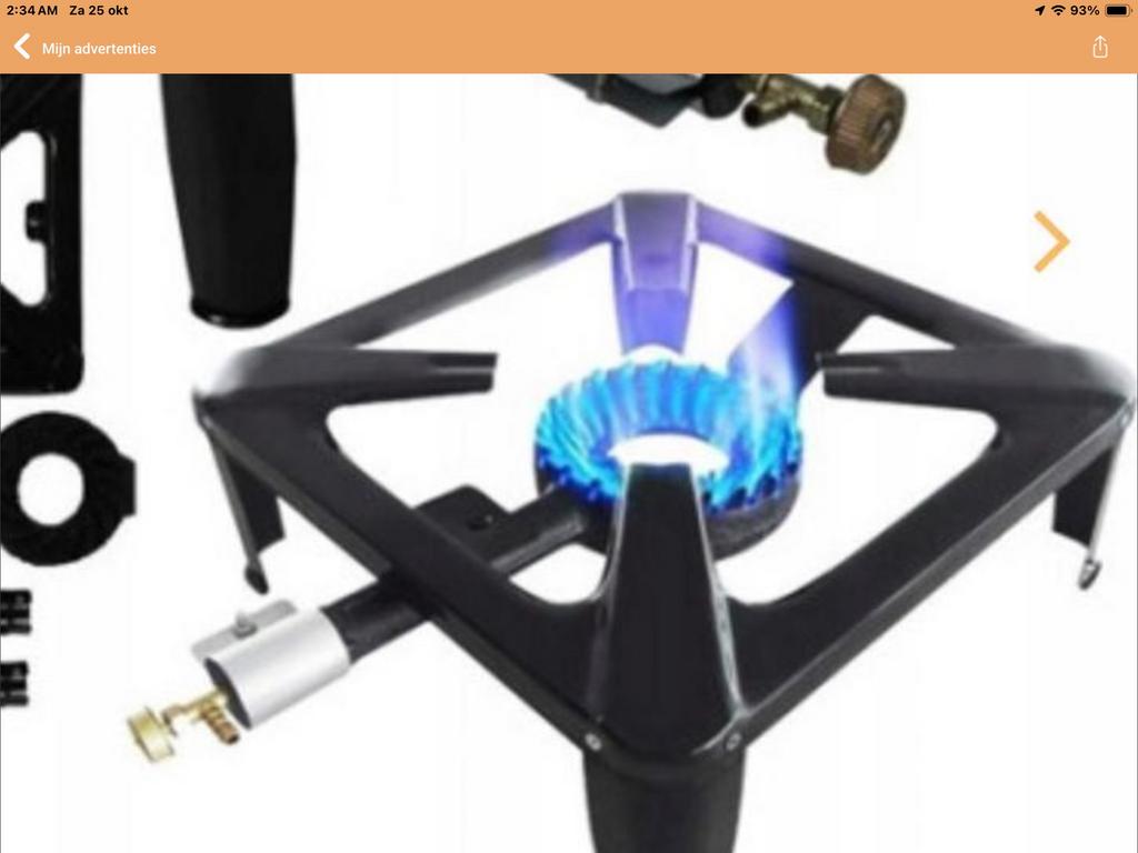 Camping wok of gas cooker 40/40 cm, Ophalen of Verzenden, Nieuw, Gas, Vrijstaand