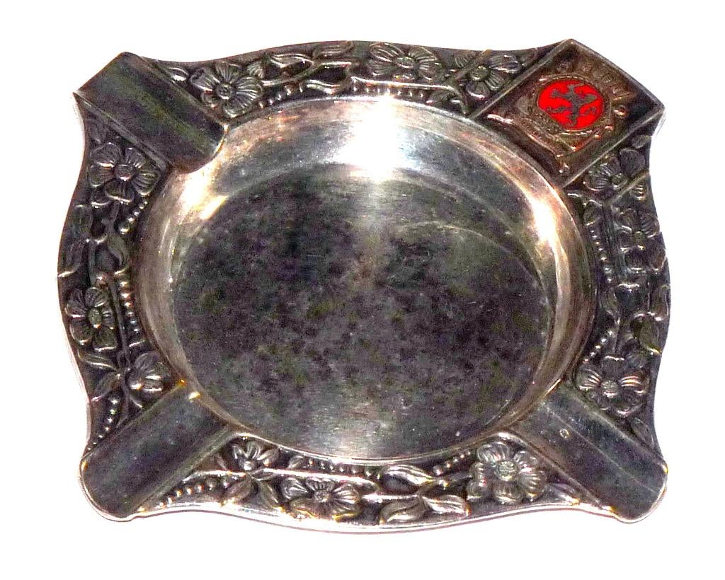 Zilver asbakje, misschien ook voor verzamelaars ?, Antiek en Kunst, Ophalen of Verzenden, Zilver