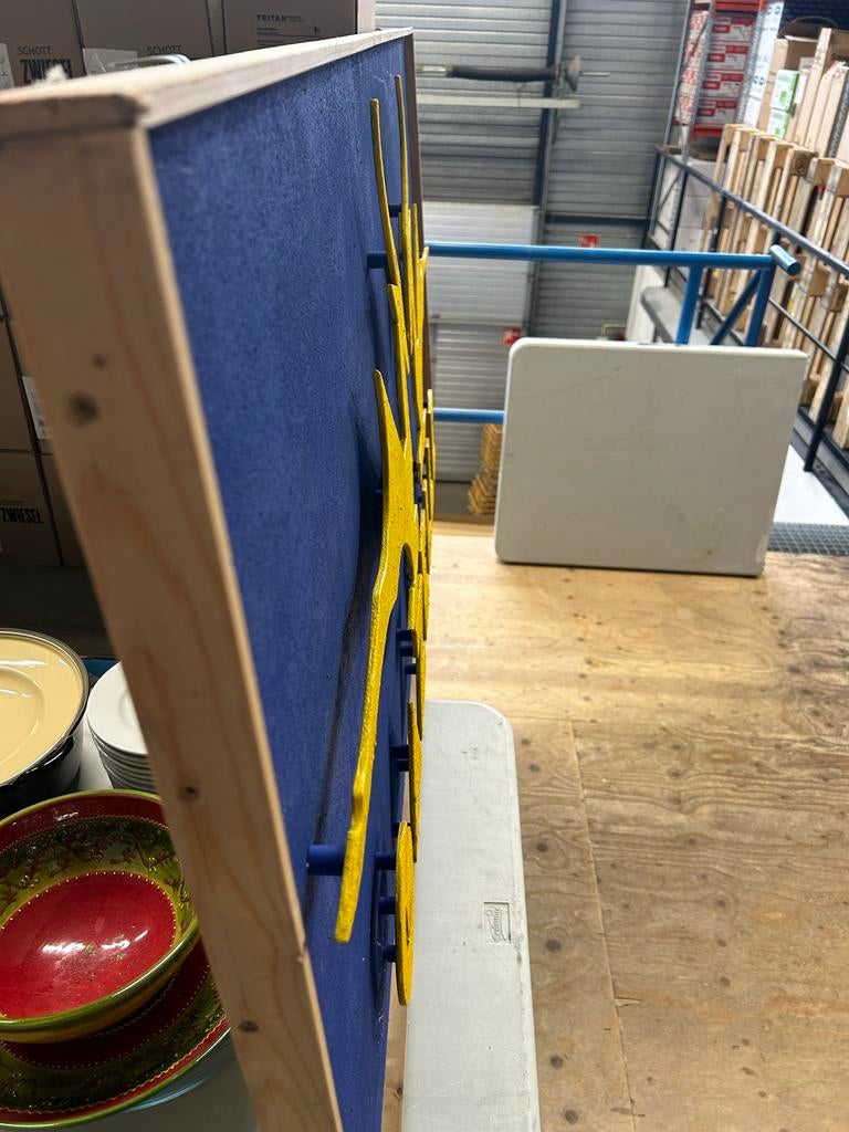 Vintage Gazelle Reclamebord - Houtwerk in frame - Blikvanger, Ophalen, Gebruikt, Reclamebord