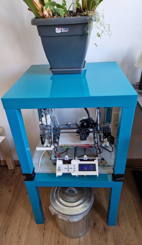 2 Ikea LACK bijzettafeltjes - Unieke kleur, Gebruikt, Vierkant, 55 tot 75 cm, Ophalen