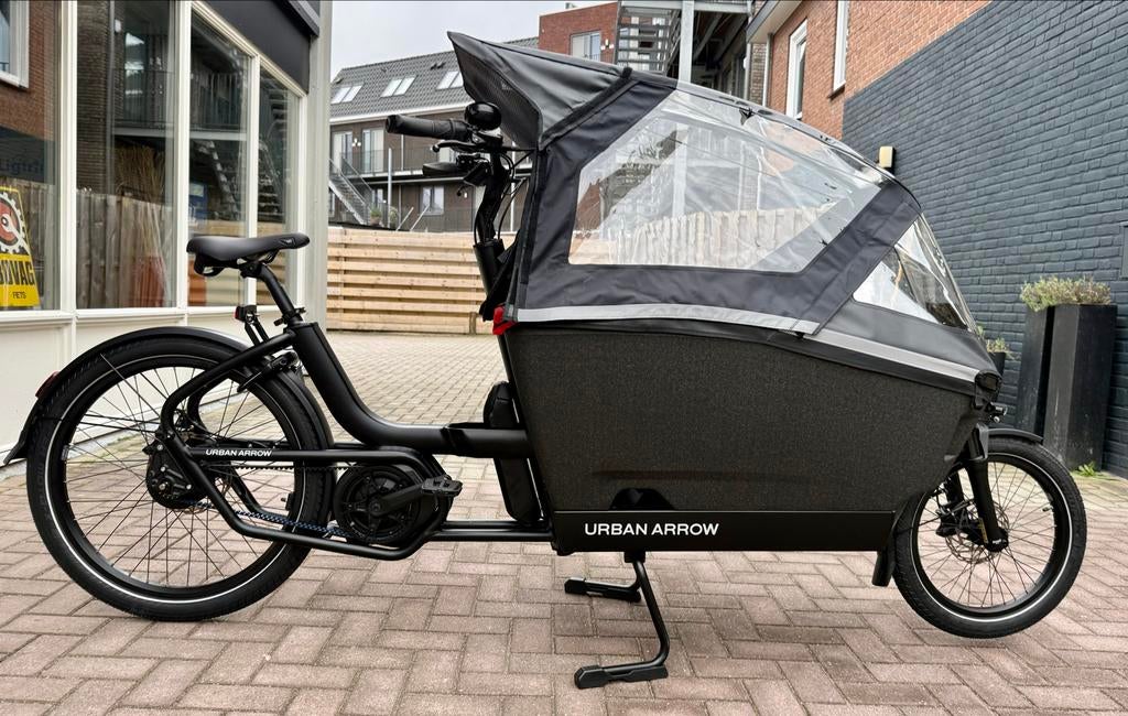 Urban Arrow Family Next bakfiets demomodel met 313 km, Overige merken, Huif, Ophalen of Verzenden, Zo goed als nieuw