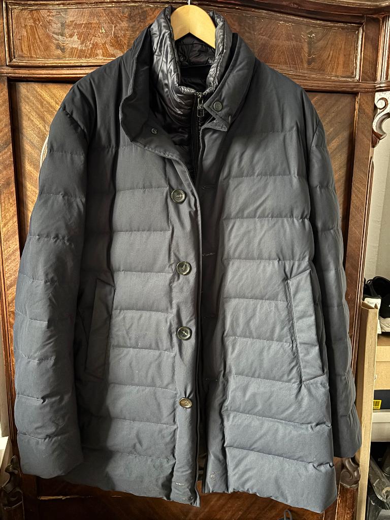 Blauwe Montecore winterjas maat 56 = XL, Blauw, Maat 56/58 (XL), Ophalen of Verzenden, Zo goed als nieuw