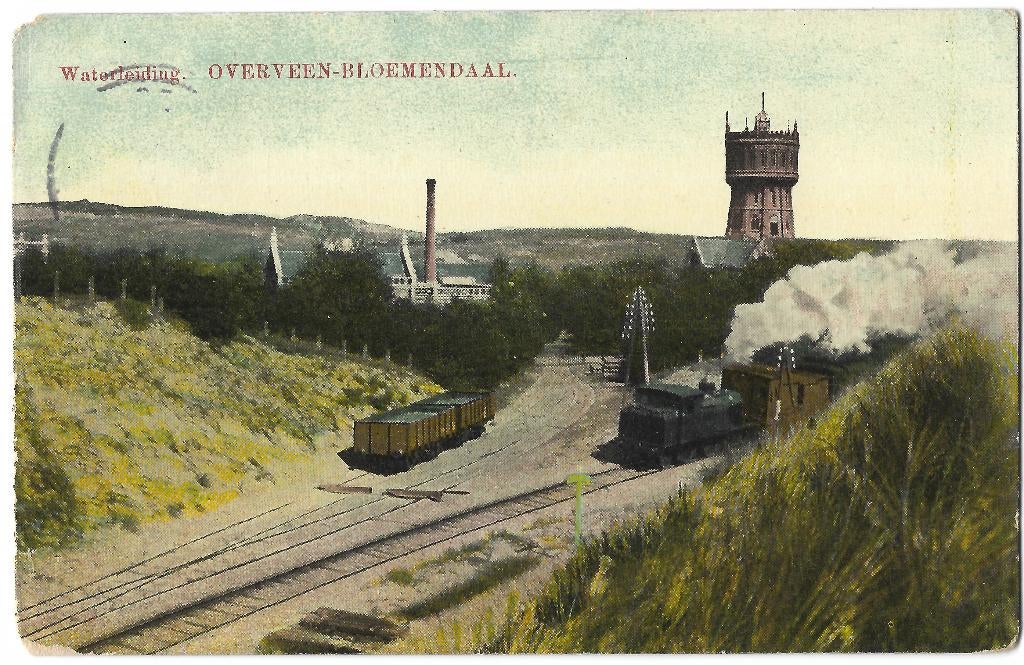 Overveen-Bloemendaal, Waterleiding, Verzenden, Voor 1920, Gelopen, Noord-Holland