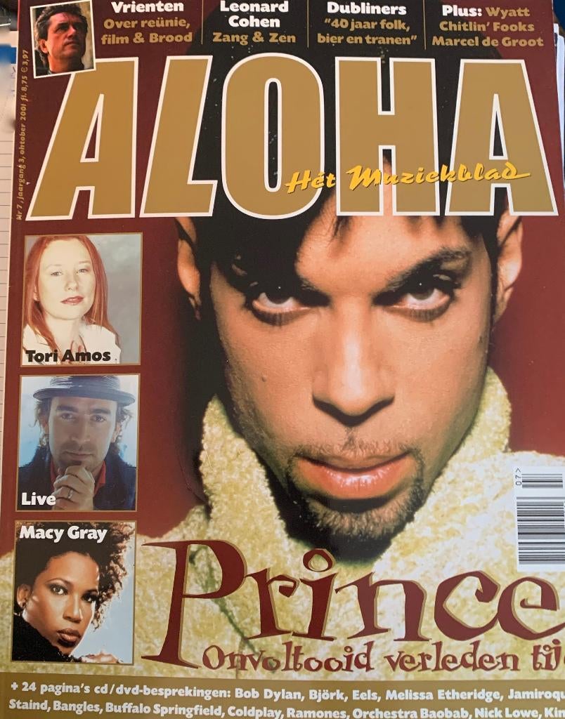 Prince op de cover van Aloha magazine, Ophalen of Verzenden, Boek, Tijdschrift of Artikel