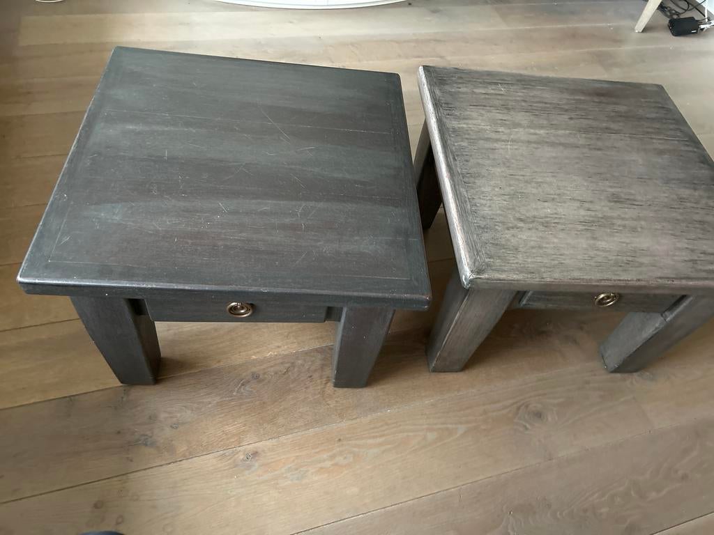 2 salontafels, Ophalen, Gebruikt, 50 tot 100 cm, Vierkant