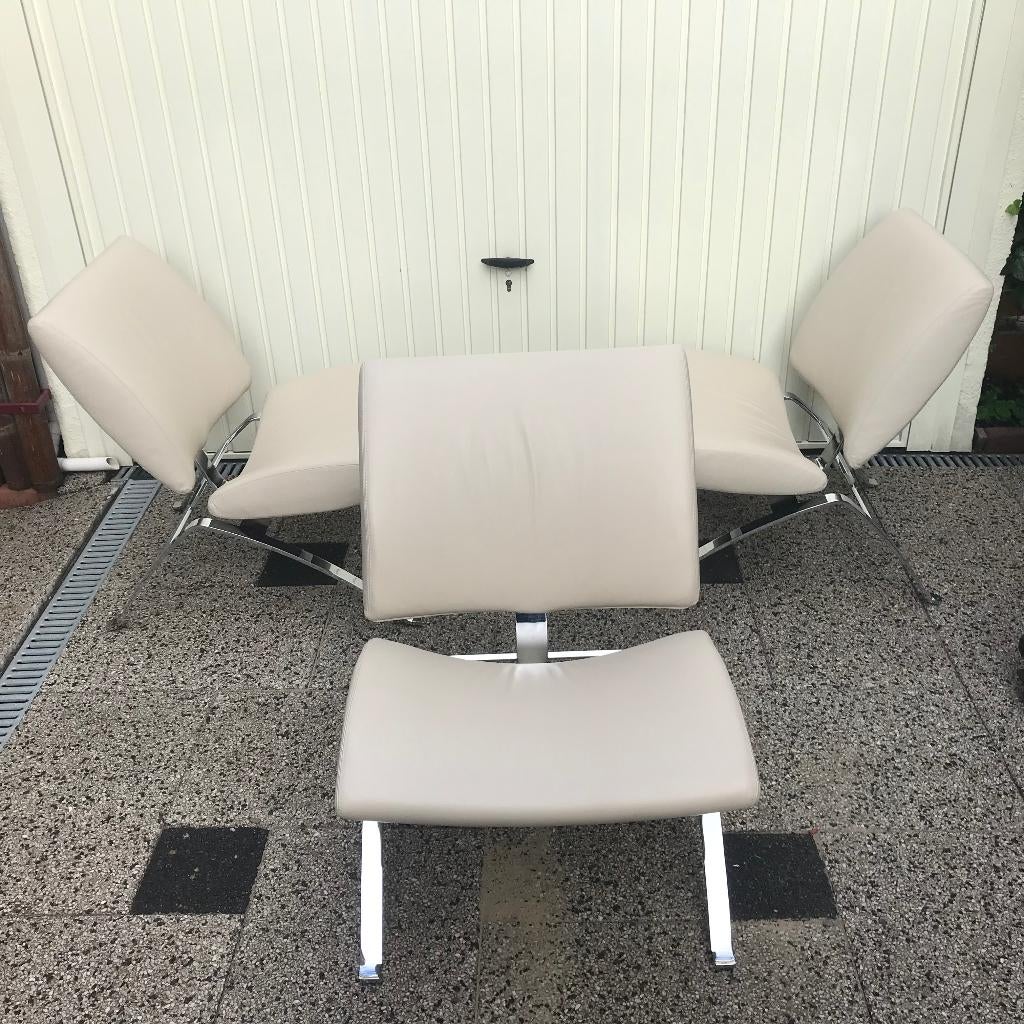 3 IZGS Artifort Dodo F395 leer fauteuil stoel lounge, Huis en Inrichting, Fauteuils, Ophalen, Zo goed als nieuw, Nvt, Nvt
