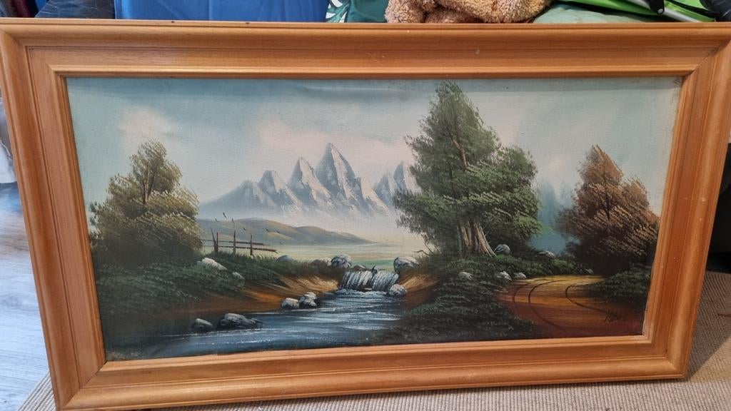 Oude schilderijen met landschappen, Antiek en Kunst, Kunst | Schilderijen | Klassiek, Ophalen