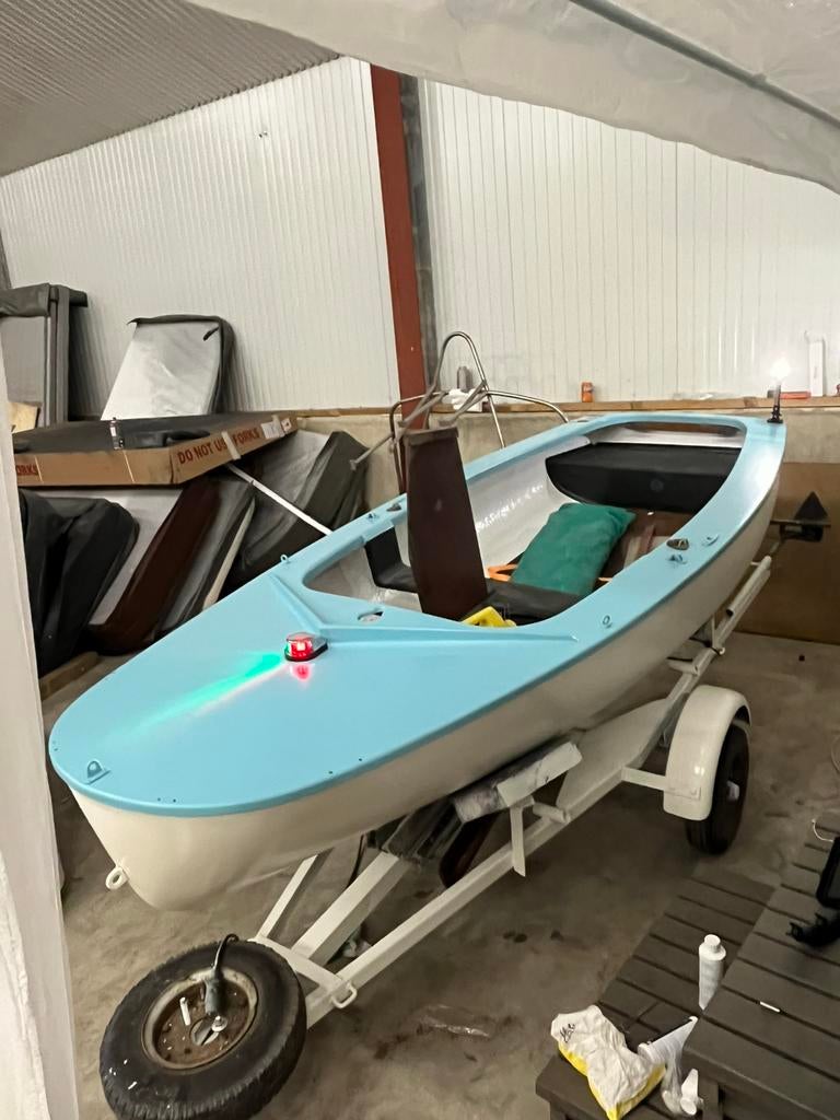 middellandse zee jol Polyester zeil/motor bootje, Ophalen, Zo goed als nieuw, Overige typen, Zeilboot of Motorboot