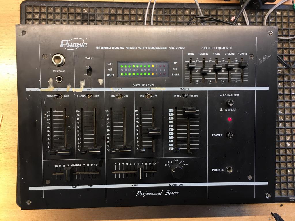 Phonic MX-7700 mengpaneel voor hobby lees, Ophalen of Verzenden, Gebruikt
