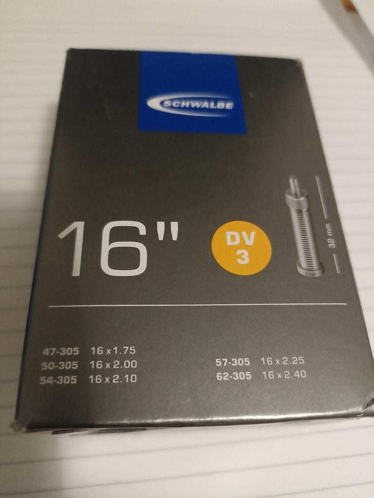 Binnenband 16" Schwalbe  nieuw, Ophalen of Verzenden, Nieuw, Algemeen, Band