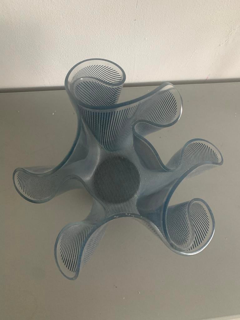 Vaas  - Modern Design, Huis en Inrichting, Woonaccessoires | Vazen, Blauw, Ophalen of Verzenden, Minder dan 50 cm, Glas
