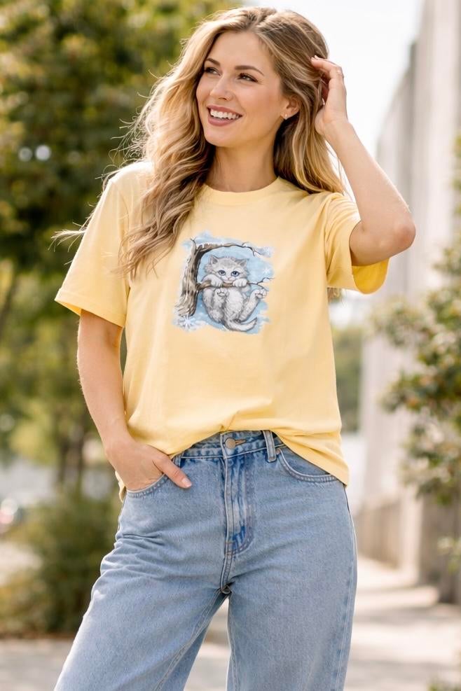 Kat shirt Taylor Swift Opalite, Maat 38/40 (M), Geel, Ophalen of Verzenden, Zo goed als nieuw