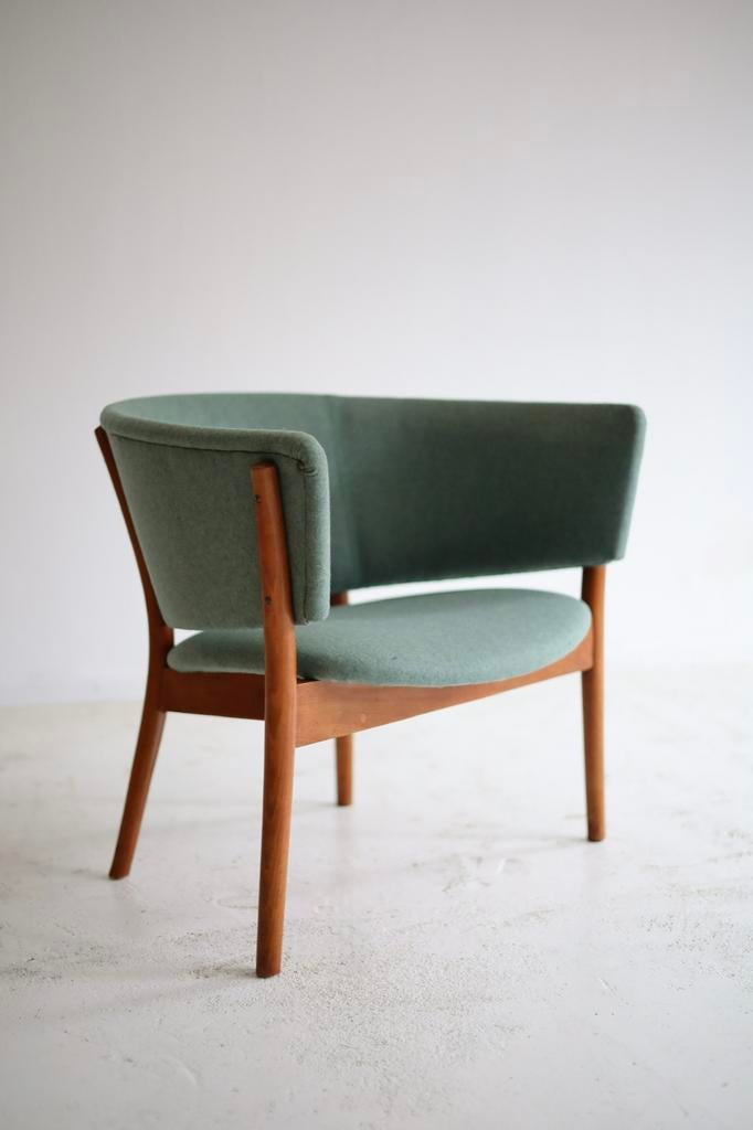 Rondell fauteuil Erik Wørts vintage jaren 50, Ophalen, Blauw, Design, Zo goed als nieuw