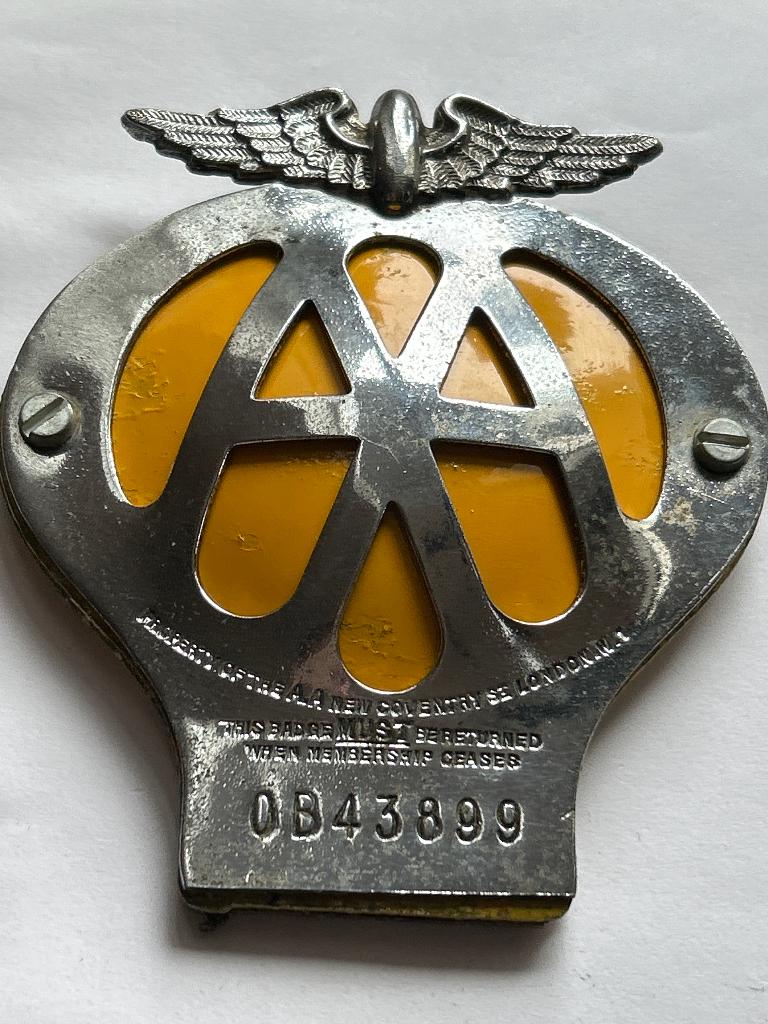 Vintage Britse AA grille badge, Verzenden, Gebruikt
