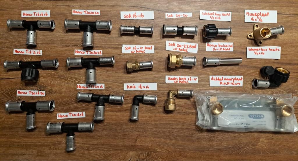 Nieuw Henco koppeling 16 | 20 | 26, Ophalen of Verzenden, Nieuw, Koper of Messing