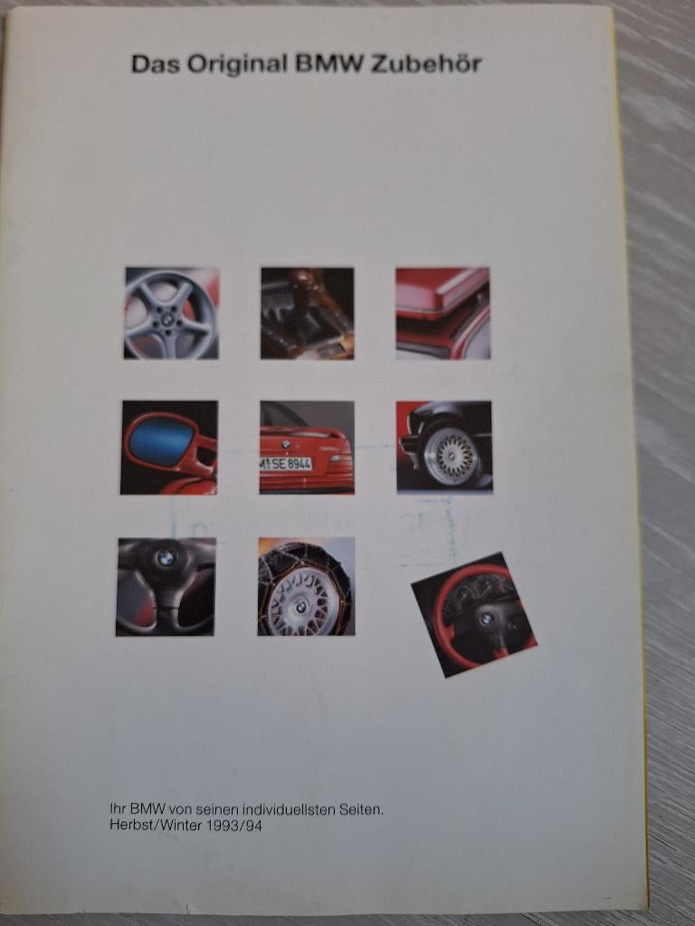 BMW accessoires brochure 1993, Boeken, Ophalen, Zo goed als nieuw, BMW
