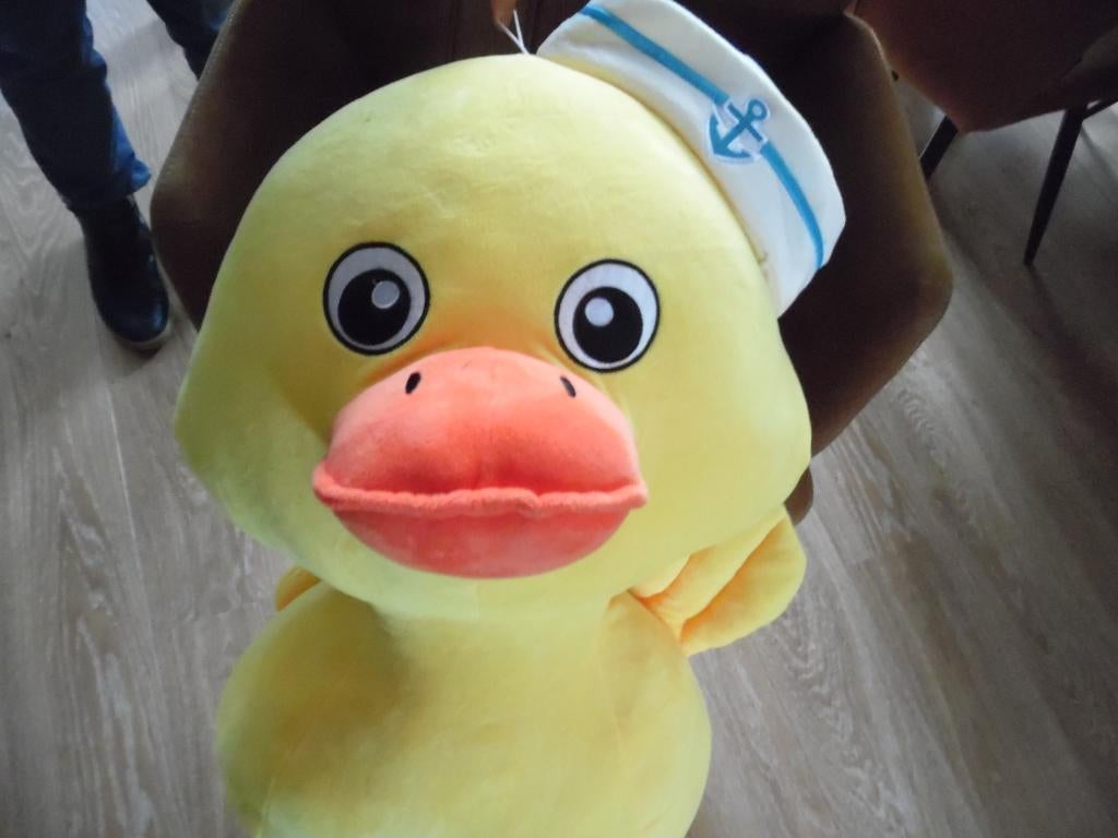 Grote gele knuffel eend van 80 cm groot van Cuddle Crew, Ophalen of Verzenden, Zo goed als nieuw, Overige typen