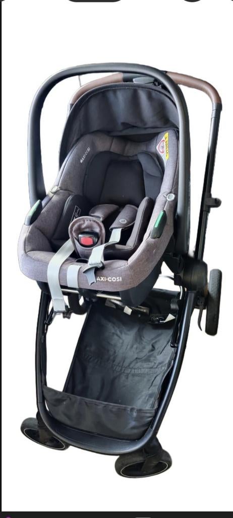 Maxi-Cosi Zelia S Trio kinderwagen - Dark Grey, Ophalen, Gebruikt, Combiwagen, Verstelbare duwstang