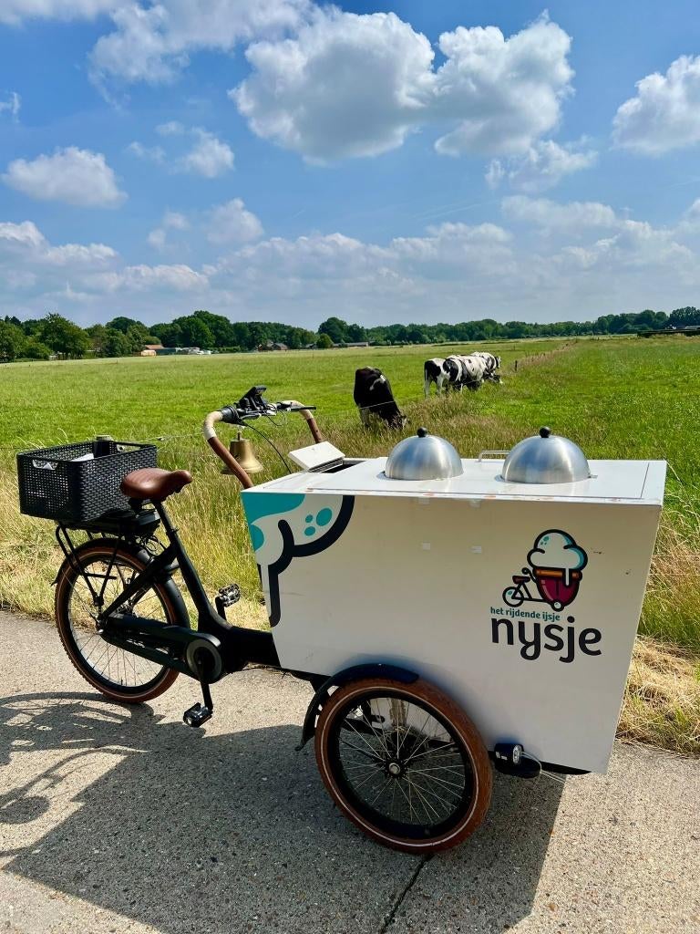IJsfiets bedrijf Nijsje incl 2 elektrische ijsfietsen, Fietsen en Brommers, Fietsen | Bakfietsen, Overige merken, Gebruikt, Goederen
