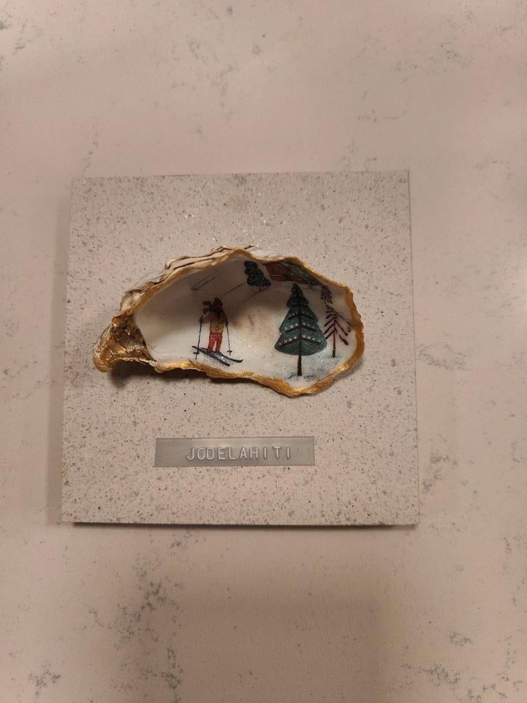 Oester met skiër ski wintersport liefhebber cadeau, Verzenden