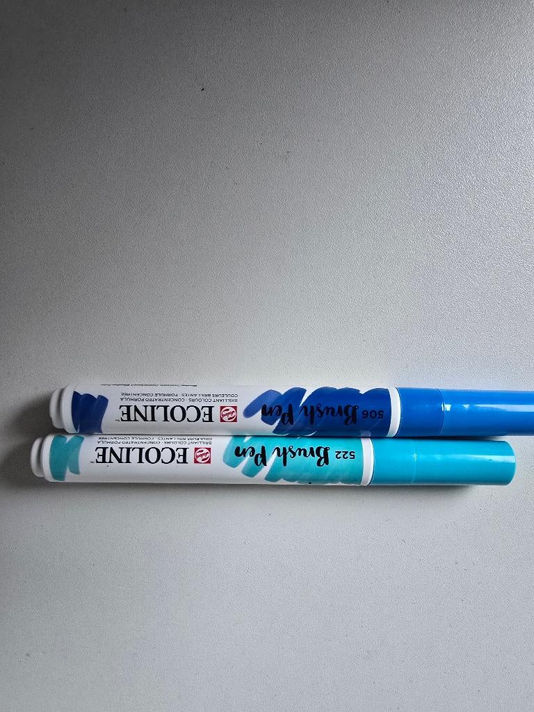 2 Ecoline brushpennen (nieuw), Ophalen of Verzenden, Nieuw, EZ-mounted stempel
