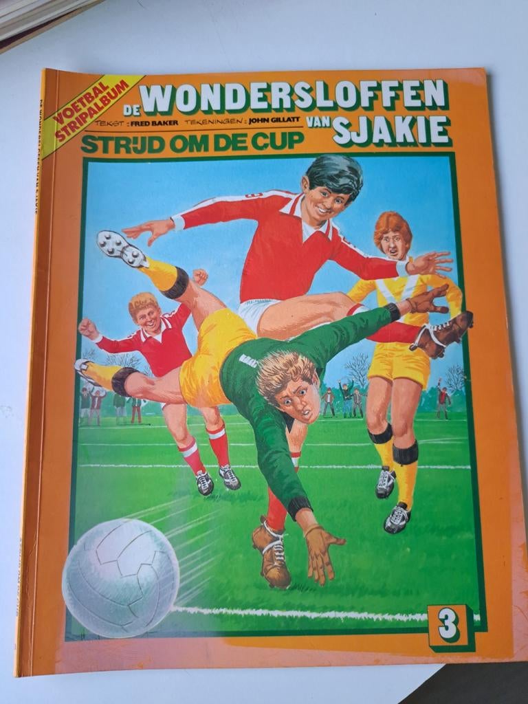 Stripboek De wondersloffen van Sjakie, deel 3, Gelezen, Eén stripboek, Ophalen of Verzenden, Fred Baker