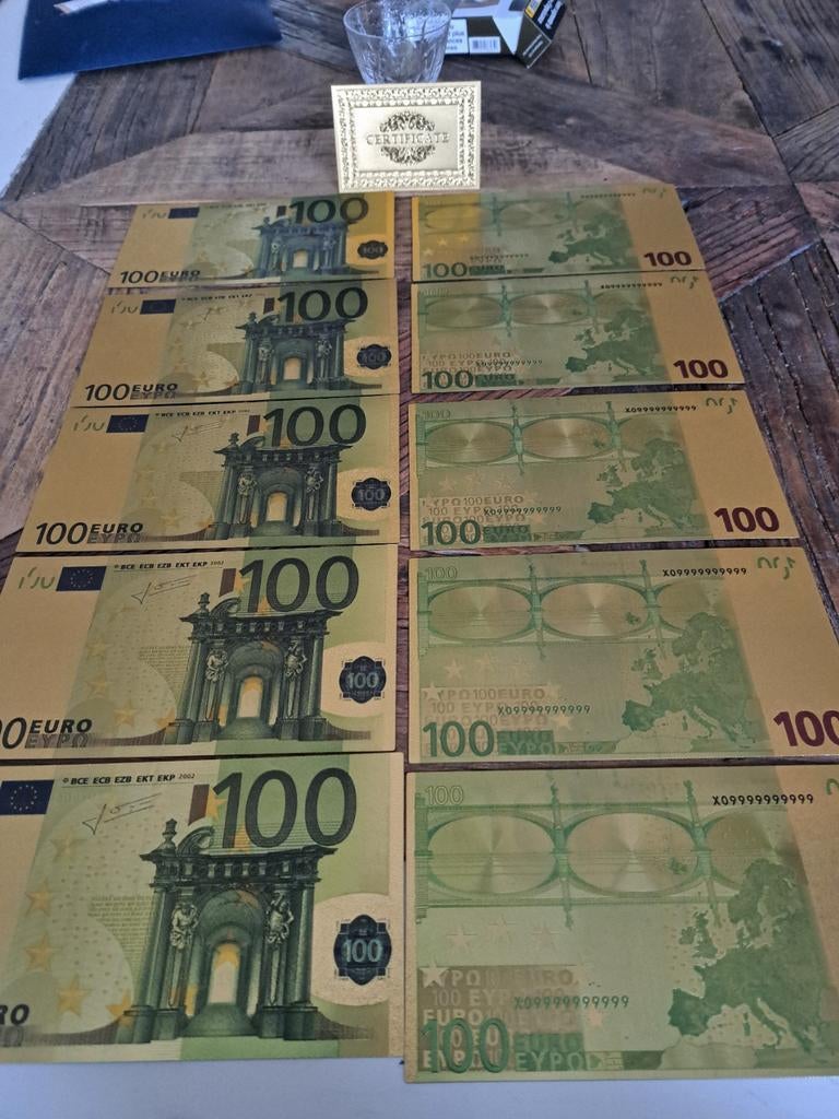 Gouden Euro Biljetten Set, Ophalen of Verzenden, Zo goed als nieuw