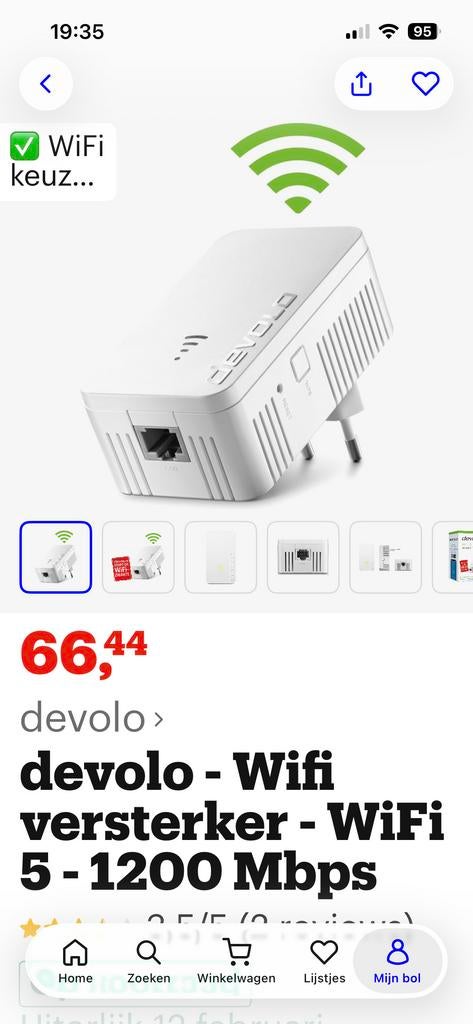 Devolo WiFi Versterker - WiFi 5 - 1200 Mbps, Computers en Software, WiFi-versterkers, Ophalen of Verzenden, Zo goed als nieuw