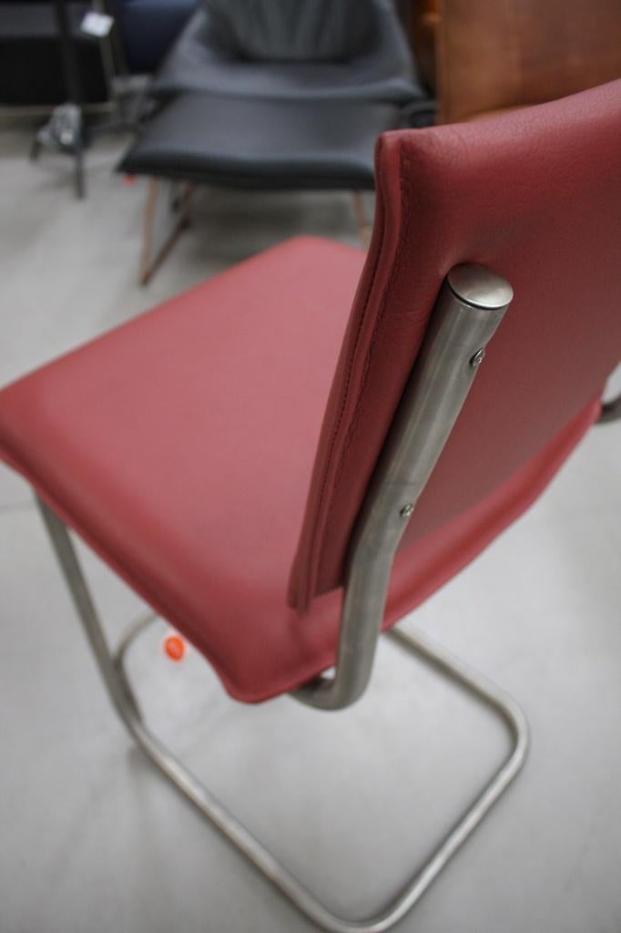 6 x luxe barstoel barkruk SENSO Jess metaal & echt leer, Ophalen, 5 krukken of meer, Met voetsteun, 60 tot 90 cm