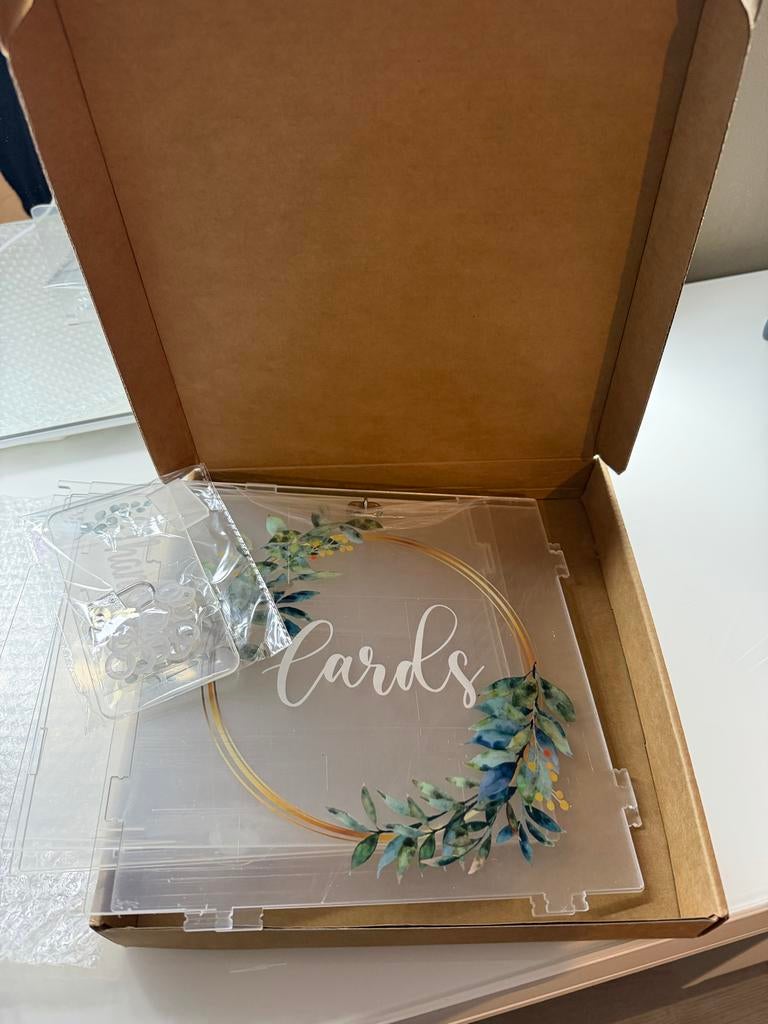 Nieuwe Wenskaartendoos - Perfect voor Bruiloften!, Ophalen of Verzenden, Nieuw, Rechthoekig, Kunststof