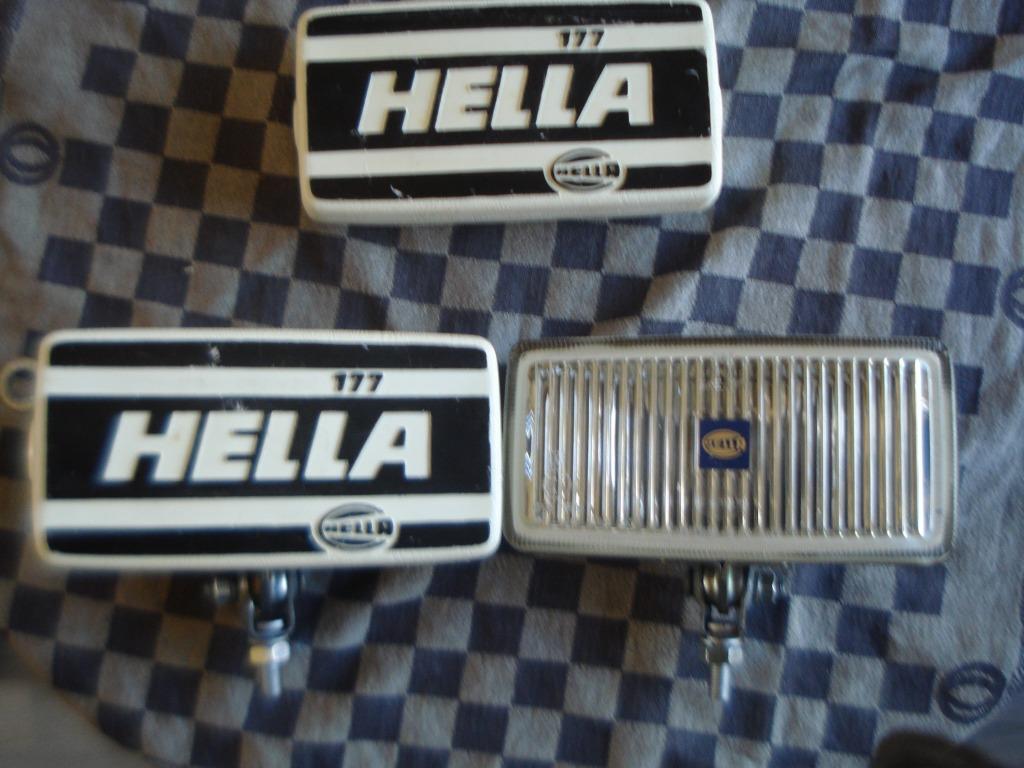Oldtimer 2 hella witte mistlampen tyoe 177 met hella covers, Ophalen of Verzenden, Gebruikt