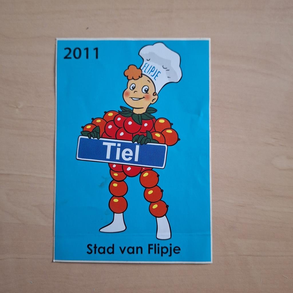Flipje Sticker - Tiel - 10.3 x 14.7 mm, Ophalen of Verzenden