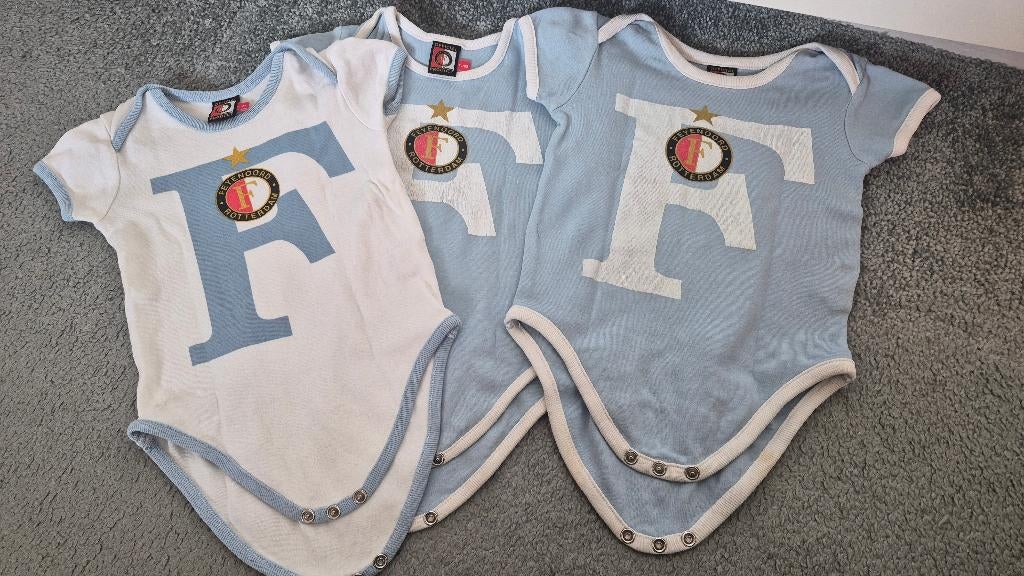 Baby: 3x Feyenoord romper (74/80), Ophalen of Verzenden, Gebruikt, Jongetje of Meisje, Nacht- of Onderkleding