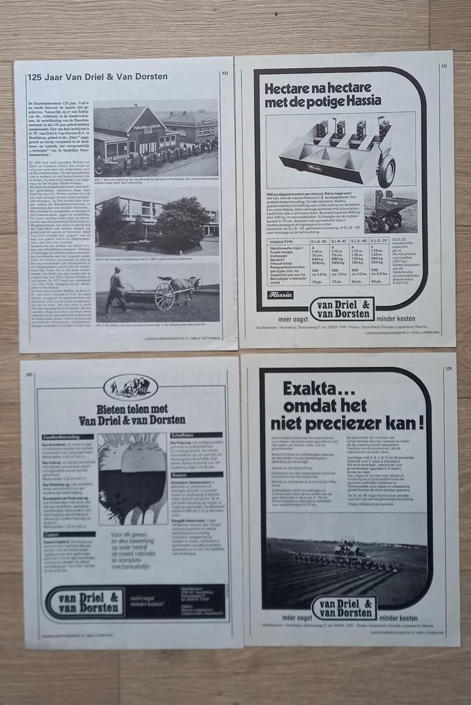 Van Driel & Van Dorsten advertenties., Ophalen of Verzenden, 1920 tot 1940, Tijdschrift
